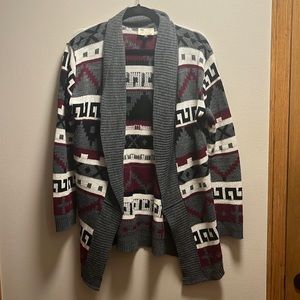 Classic cardigan with fun pattern